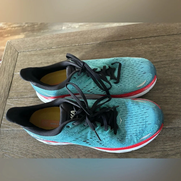 Size 10.5 - Hoka One One Clifton 8 Real Teal - Picture 2 of 7